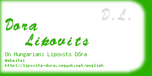 dora lipovits business card