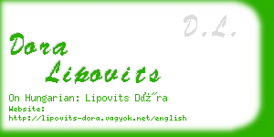 dora lipovits business card